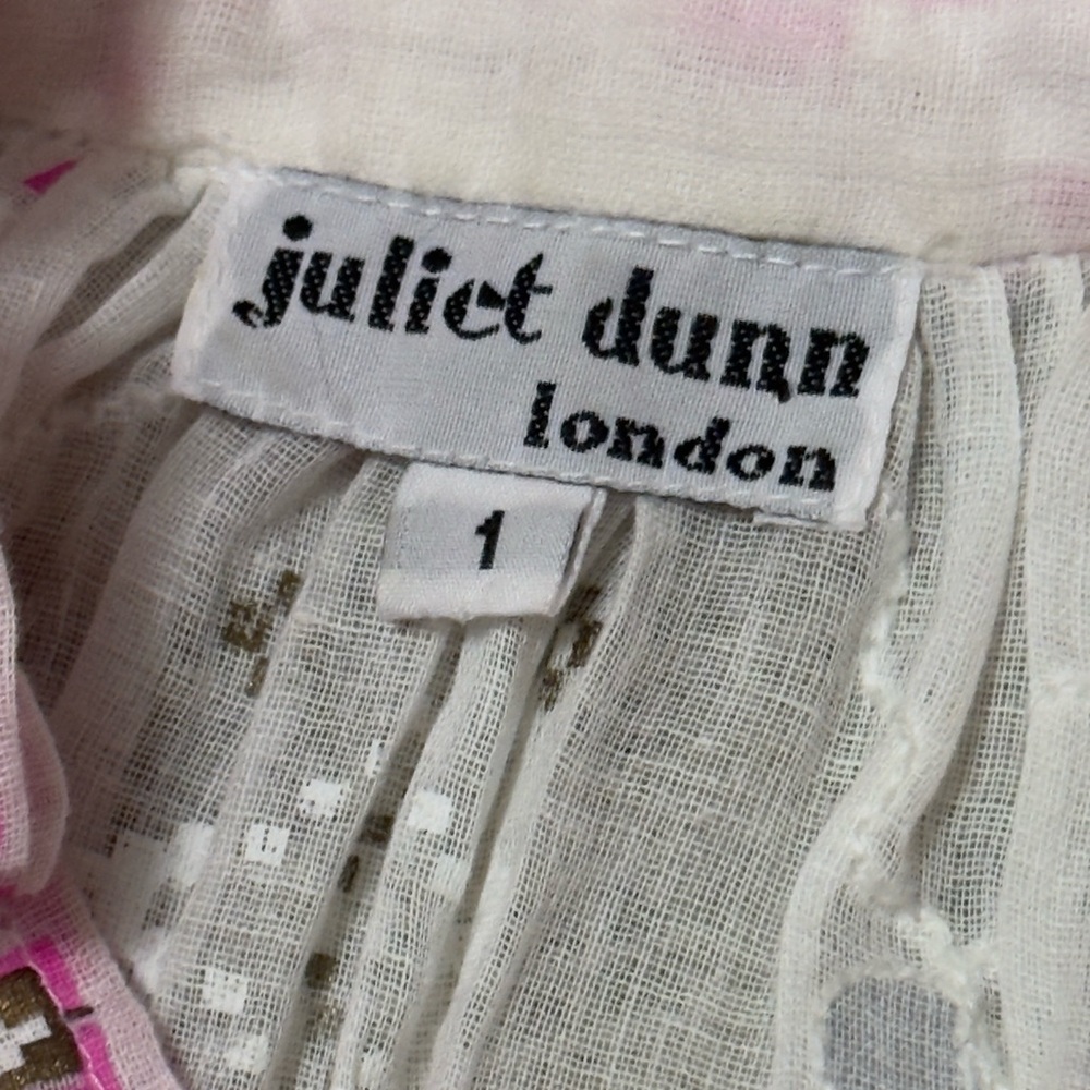 Juliet Dunn White and Pink Embroidered Mini Dress - Picture 15 of 17